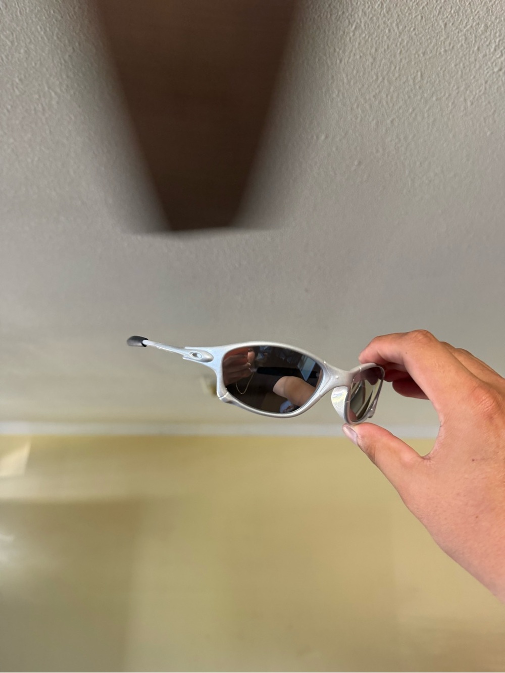 White Women's Sport Sunglasses with Dark Lenses Oakley